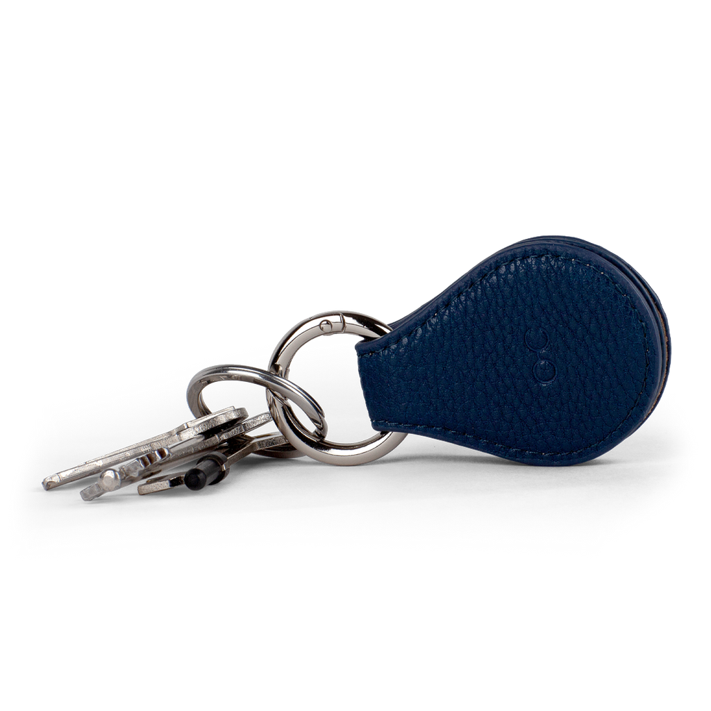 two blue magnetic lens protectors for your sunglasses or glasses stored on a keyring