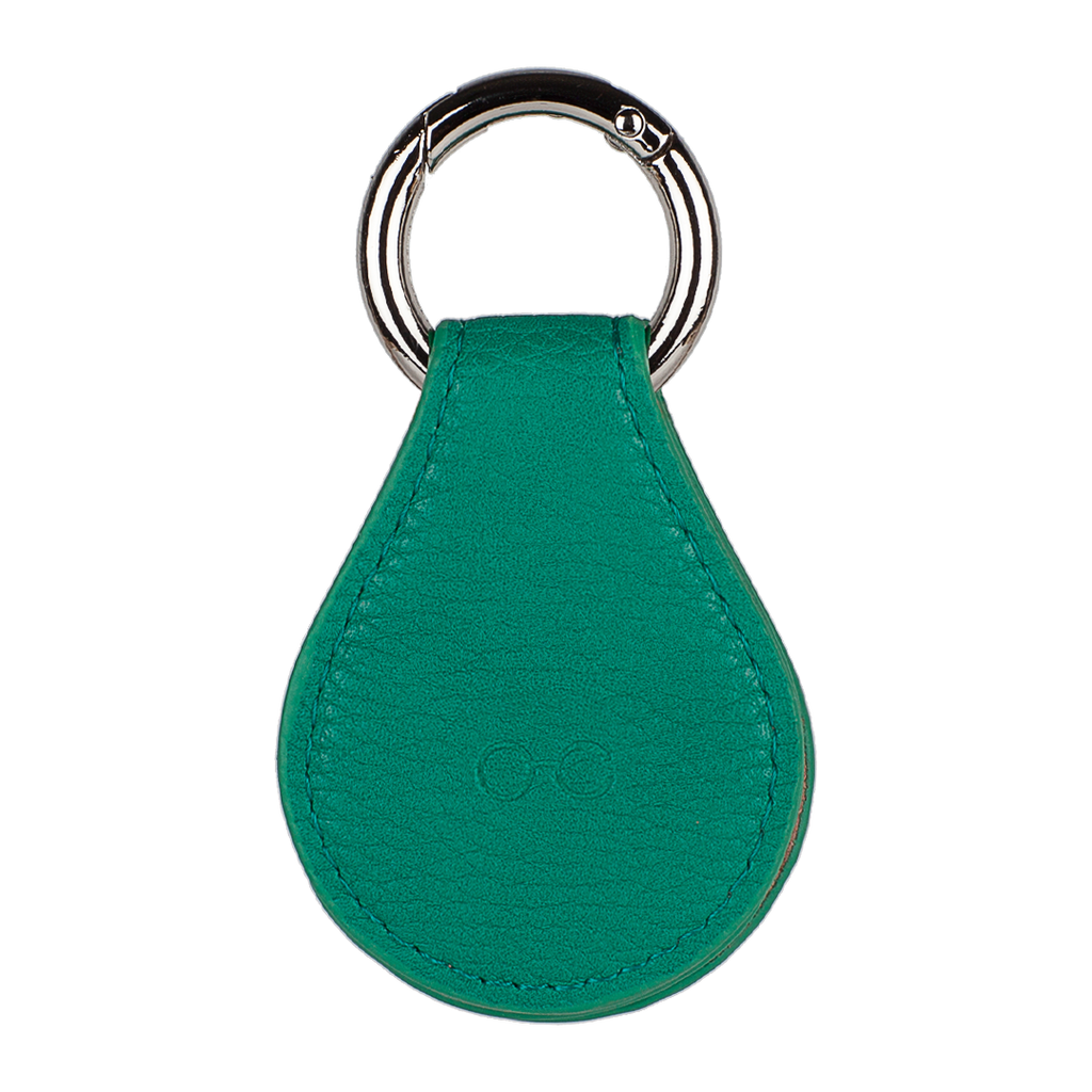 A pair of green clip on eyewear cases for glasses or sunglasses
